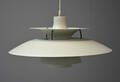 Poul Henningsen. PH5 pendel med skærme af hvidlakeret aluminium