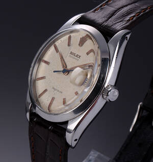 Rolex Oysterdate Precision. Vintage herreur i stål med lys skive, ca. 1972