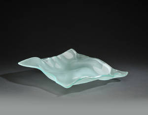 Verner Panton fad. Klar frosty glas