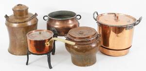 Koppar 5 delar, bl.a. 1800-tal