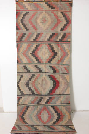 Orientmatta, flatvävd, Harsin-Kelim, 290x115 cm