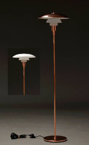 Poul Henningsen. PH 3½-2½ gulvlampe standerlampe, kobber - Limited edition
