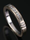 Ring i hvidguld 18 kt med princesscut. ca. 0.20 ct.