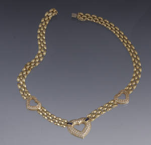 Diamant halssmykke af 18 kt guld Denne auktion er annulleret - se nu vare 1927658