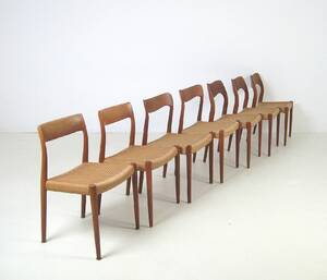Niels O. Møller, Stühle Modell Nr. 77 71 für J. L. Møller  Paar Stühle 7