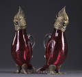 To vinkander, glas og bronze. 2