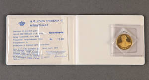 Mindedukat Kong Frederik IX i guld 9,5 gr.