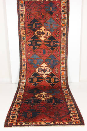 Orientmatta, handknuten, Hamedan, 410x145 cm
