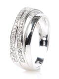 Diamantring af 9 kt rhodineret guld, 0.28 ct.