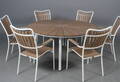 Daneline. Havebord samt seks armstole, artwood. 7