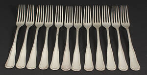 Hafnia. Middagsgafler af sølv 12