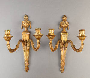 Bronze vægstager Louis XVI stil 2