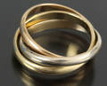 GIFA. Tre i en ring, 14 kt guld