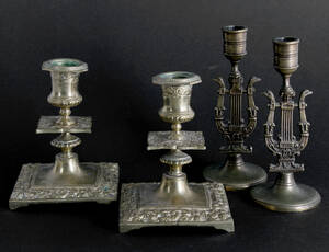 Mässingsljusstakar, 2 par 4 Denna vara har satts till omförsäljning under nytt varunummer4214238