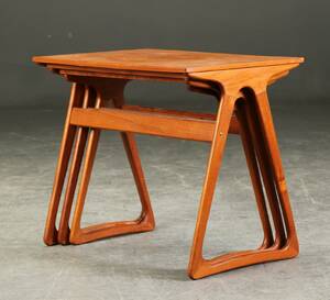 Indskudsborde, teaktræ, 1960erne