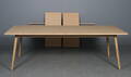 Poul M. Volther. Spisebord af eg, to tillægsplader, model C35C. 3 
