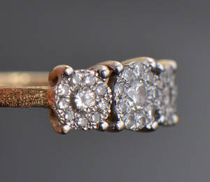 Brillantring af 14 kt