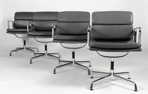 Charles Eames. Soft Pad armstole, Model EA-208, læder. 4 Denne vare er sat til omsalg under nyt varenummer 4276741