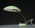 Christian Dell. Kaiser bordlampe, model 6782, mint grøn. 