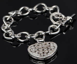 Crislu. Armlænke af Sterling sølv med zirkoner