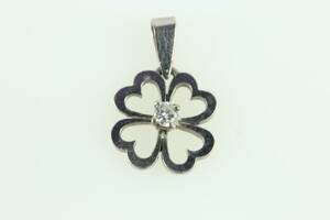 HÄNGE med briljantslipad diamant, vitguld, 18 k, ca 1,7 g