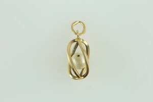 HÄNGE med pärla, guld, 18 k, ca 1,3 g