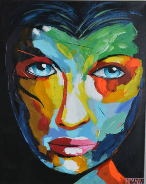 Mia Färm. Akryl på duk