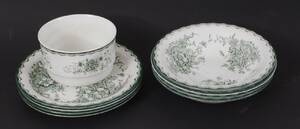 Servisdelar 9st, Grön Anna, Rörstrand