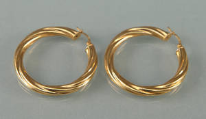 Par øreringe guld 750 2