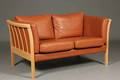 Dansk møbelproducent. To pers. lædersofa