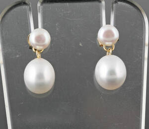9K fresh water pearl earrings