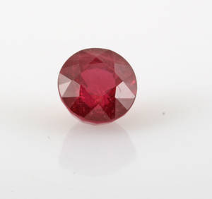 1 loose Round-cut red ruby 2.38ct
