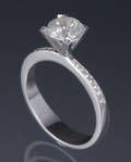 Diamantring, ca. 1.20 ct