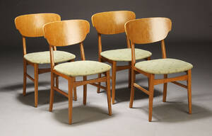 Dansk møbelproducent. Spisestole, egetræ, 1950erne 4