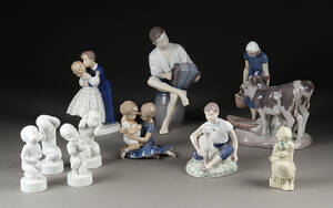 Bing Grøndahl samt Royal Copenhagen. En samling figurer af porcelæn 10