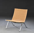  Poul Kjærholm. PK22 lænestol, flet af peddigrør 