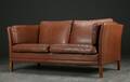 To-pers. sofa, læder, dansk møbelproducent