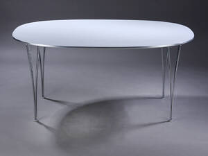 Piet Hein Bruno Mathsson. Super-Elipse spisebord, L. 150 cm