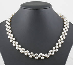 3 strand fresh water pearl necklace