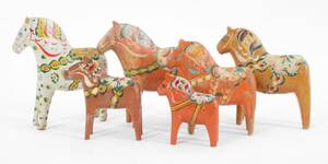 Dalahästar 6st, omkring 1900-talets mitt