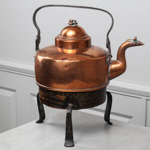 KAFFEPANNA med ställning i smide, 1800-tal