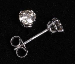 Diamant ørestikker, ca. 0.80 ct