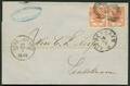 AFA 13 1864. Krone-Scepter-Sværd, 4 Skilling 2 på brev sendt fra Kjøbenhavn 27.9.1865 til Landskroa