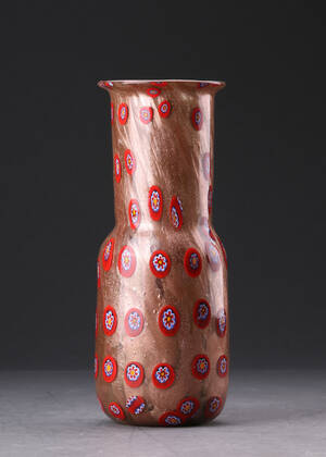 Murano. Vase af glas med millefleur dekoration