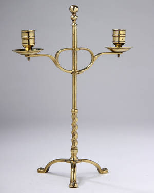 Dobbeltstage af messing, ca. 1800