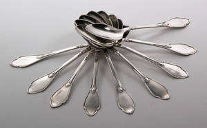 Cohr Dalgas, 9 desertskeer af sølv 9