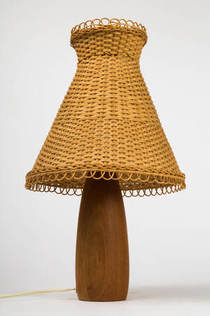 Tischleuchte  Schirmleuchte, Teak
