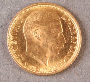 Danmark. 10 kroner guldmønt 1913