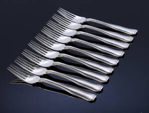 Georg Jensen. Dobbeltriflet frokostgafler af sterlingsølv 9 Denne vare er sat til omsalg under nyt varenummer 4078298