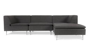 DAMM MODULSOFA betrukket med slidstærkt DARK KNIGHT møbelstof